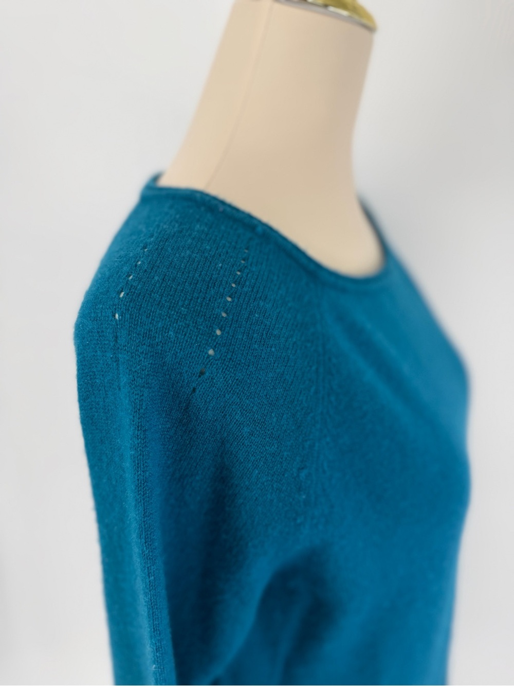 Halogen, Teal Wool-Cashmere Blend Sweater, Size S